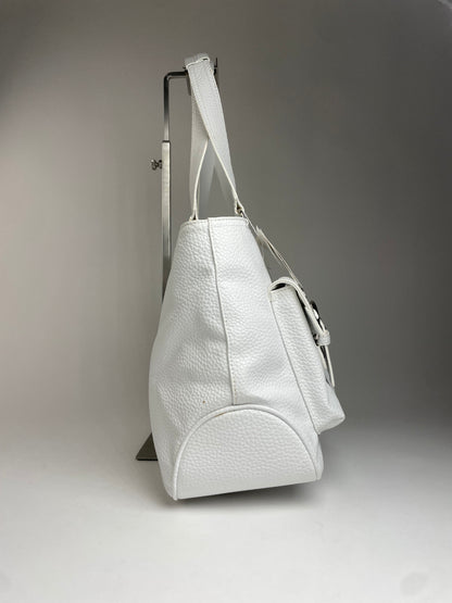 Vintage Courreges Leather Handbag White new with Tag