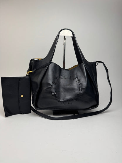 Vintage Stella and Cartney Vegan Leather Logo bag black