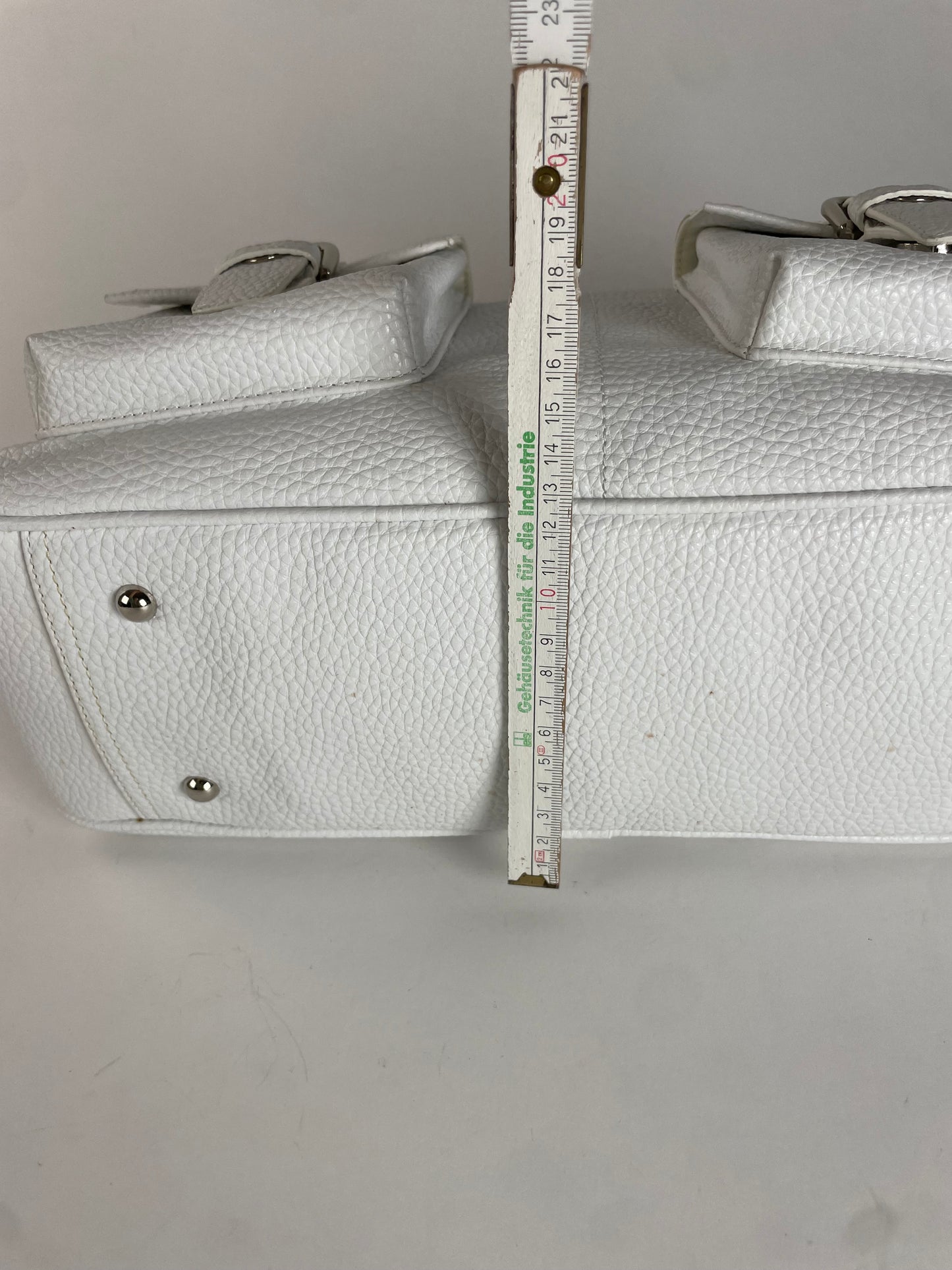 Vintage Courreges Leather Handbag White new with Tag