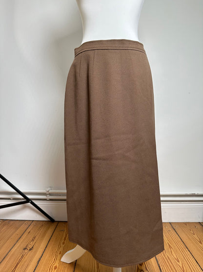 Vintage Chloe Wool Skirt FR42 Brown