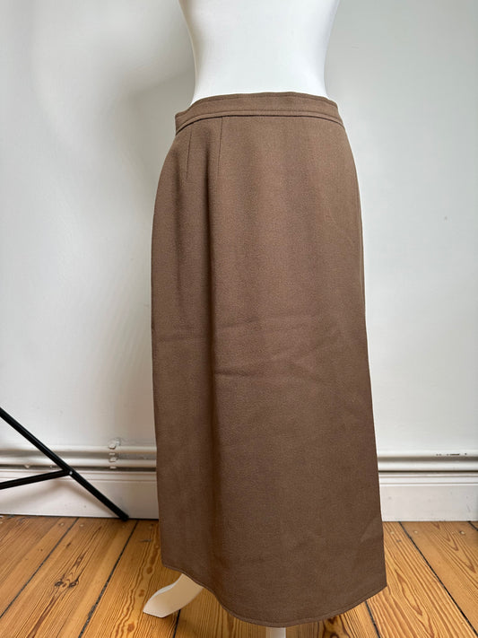 Vintage Chloe Wool Skirt FR42 Brown