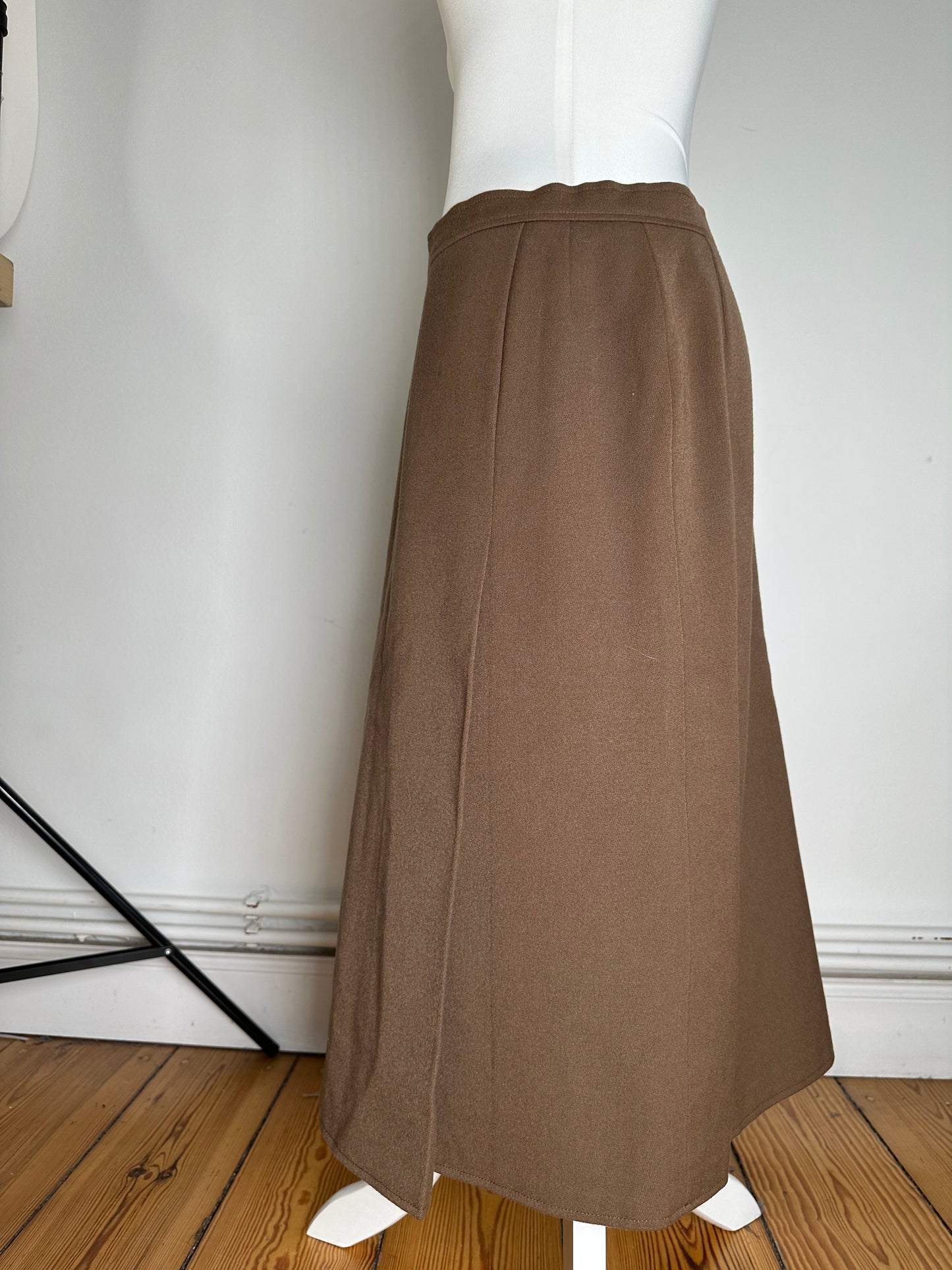 Vintage Chloe Wool Skirt FR42 Brown