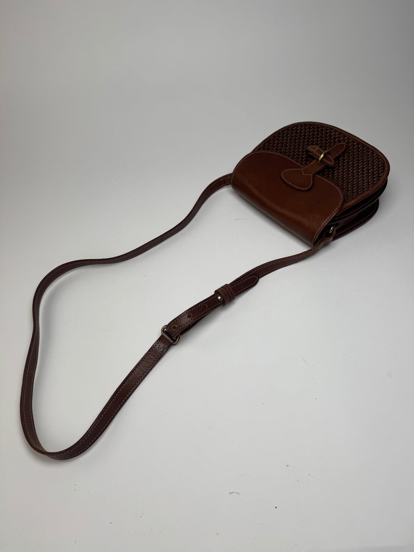 Sac Courreges vintage en cuir marron