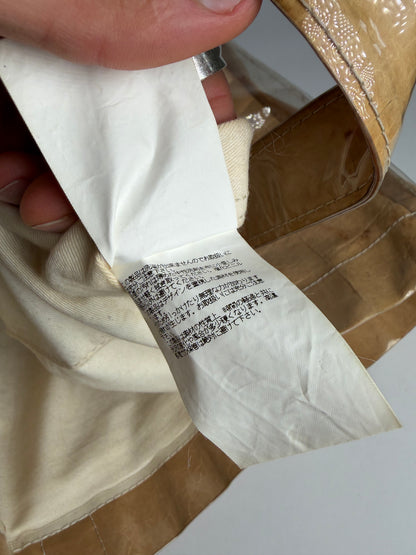 Vintage Comme des Garçons PVC Paper Tote Bag Late 2010s Beige