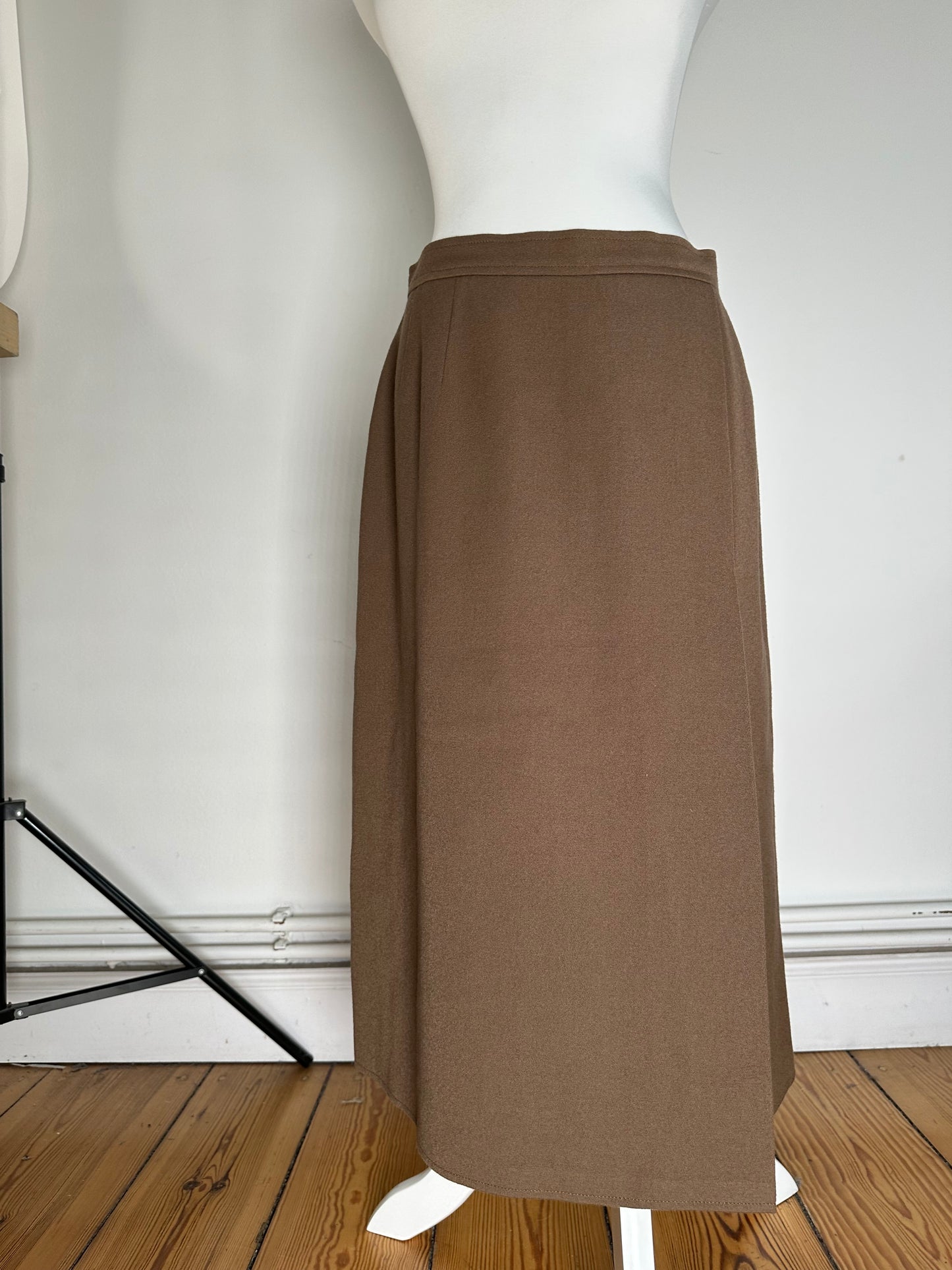 Vintage Chloe Wool Skirt FR42 Brown