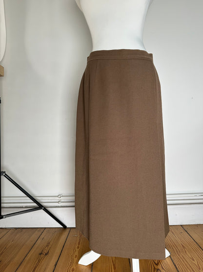 Vintage Chloe Wool Skirt FR42 Brown