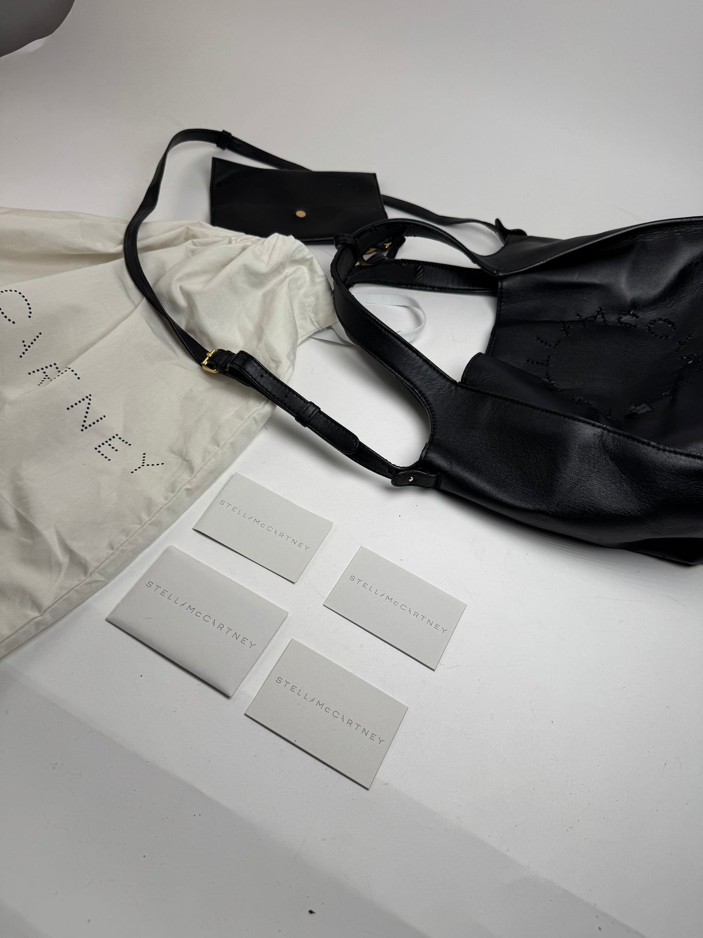 Vintage Stella and Cartney Vegan Leather Logo bag black