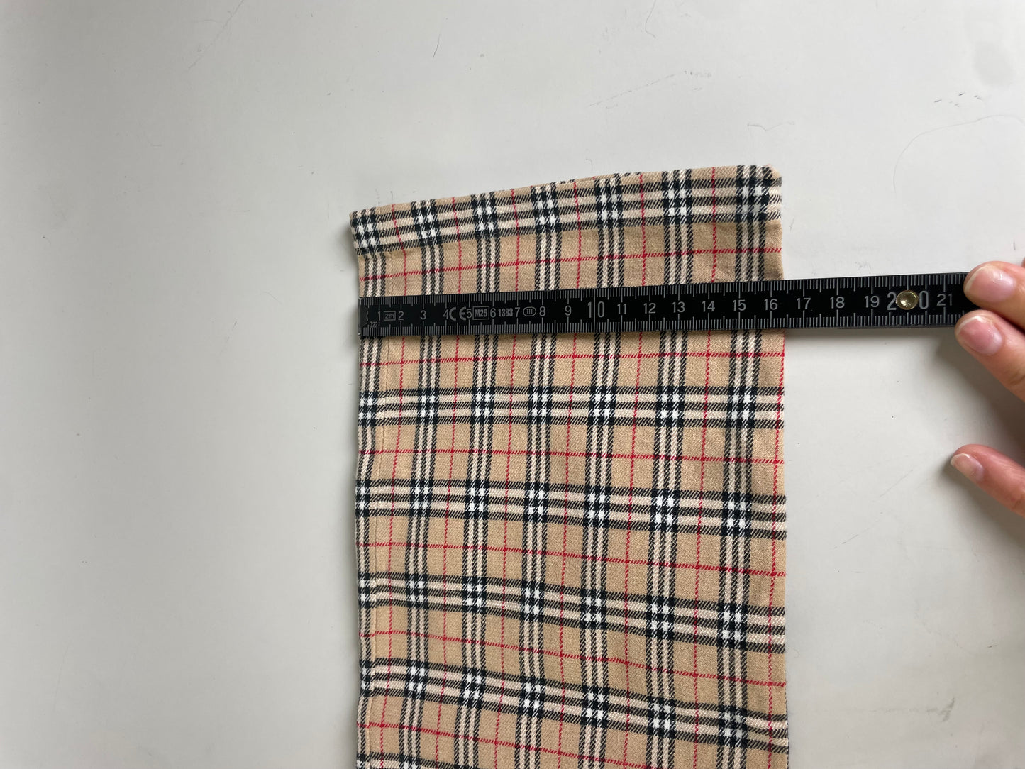 Vintage Burberry Check Cotton Blend Trousers Beige M