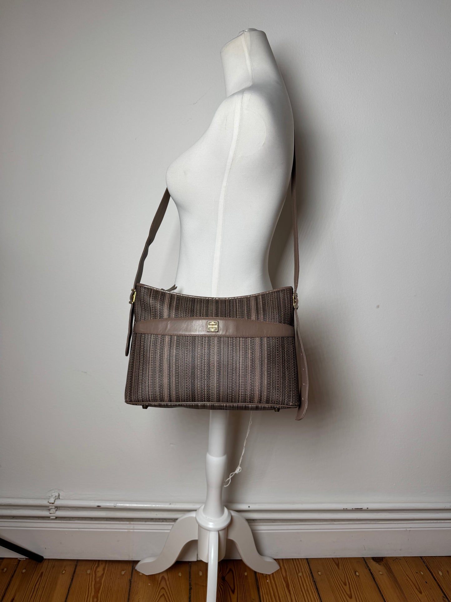 Vintage Givenchy Leather Bag Striped