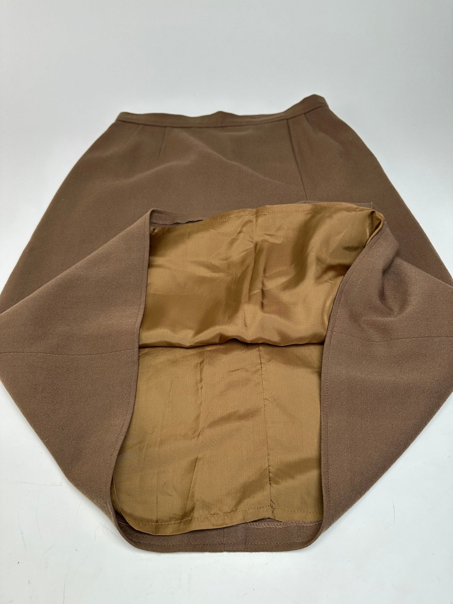 Vintage Chloe Wool Skirt FR42 Brown