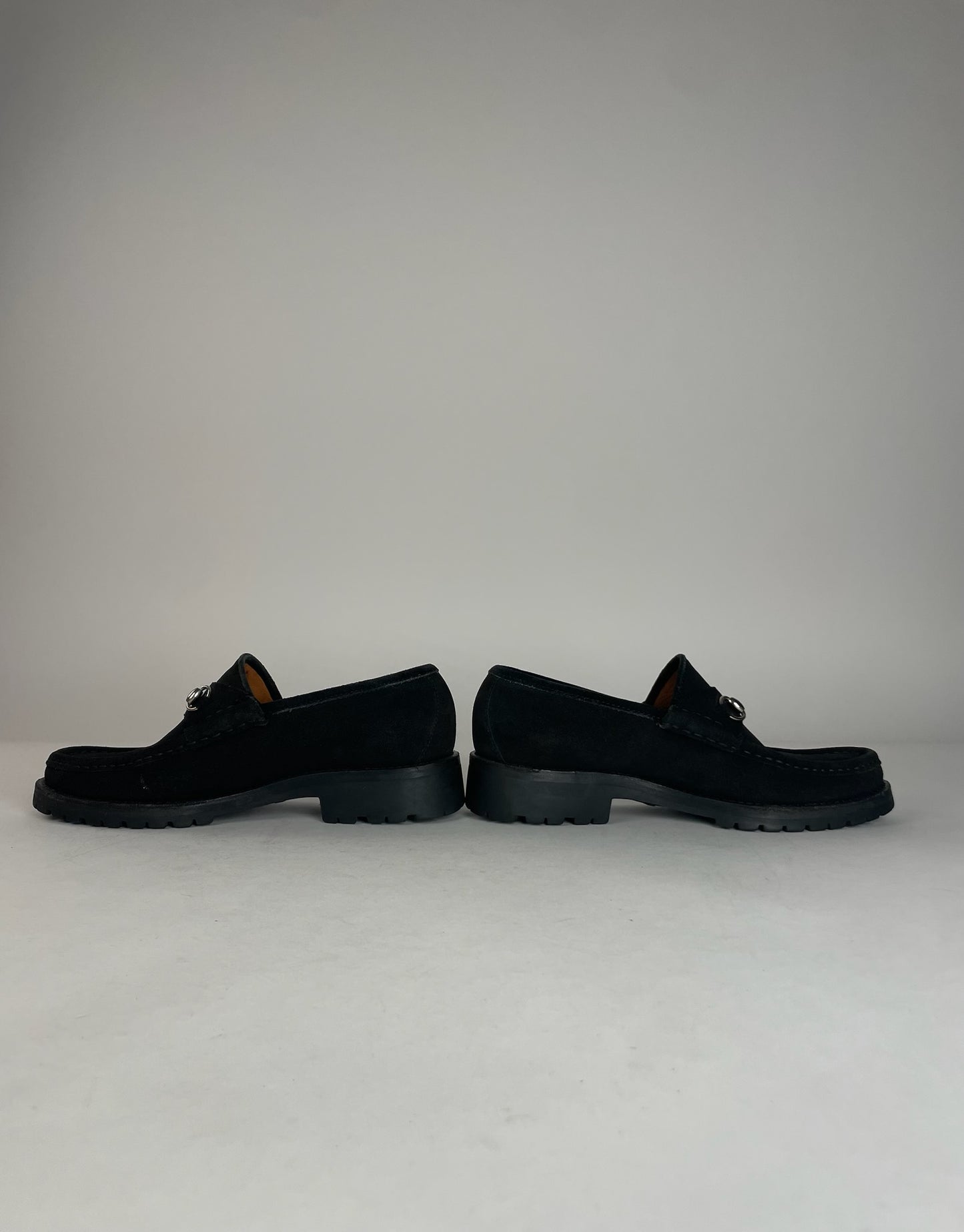 Vintage Gucci Suede Horsebit Loafer Black EU37,5