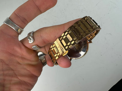 Vintage Vivienne Westwood Bracelet Watch Gold White Dial