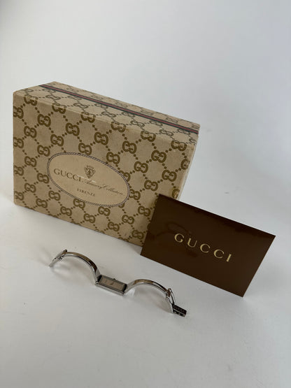 Vintage Gucci Silver-Tone Bangle Ladies Watch Model 1500L