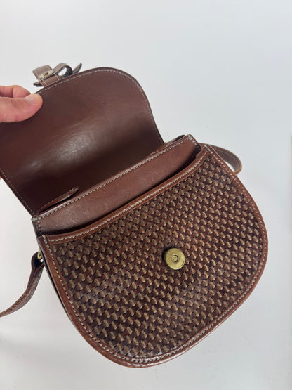 Sac Courreges vintage en cuir marron