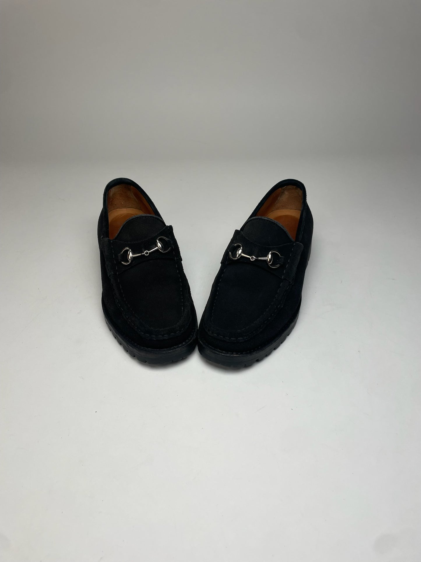 Vintage Gucci Suede Horsebit Loafer Black EU37,5
