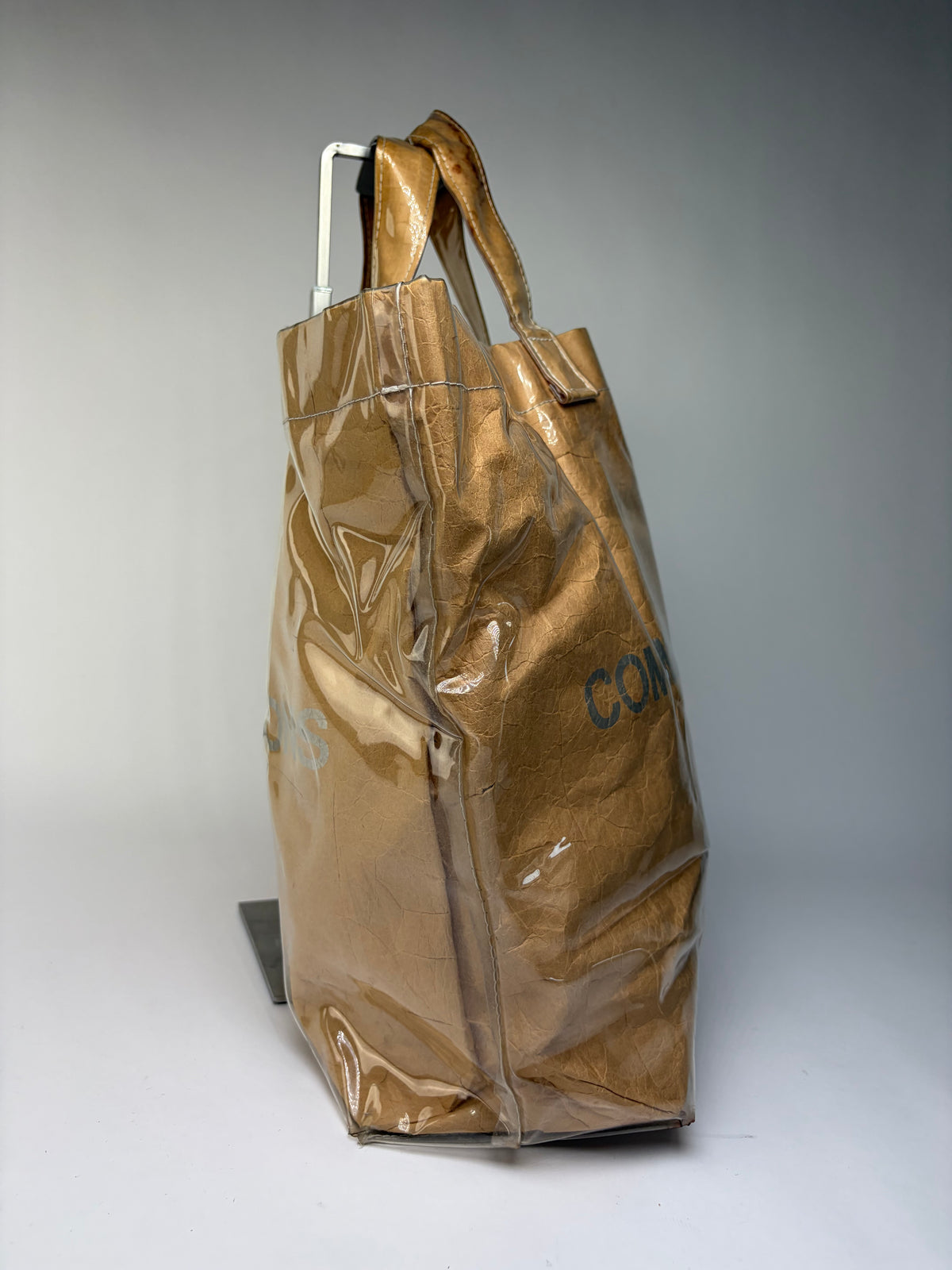 Vintage Comme des Garçons PVC Paper Tote Bag Late 2010s Beige