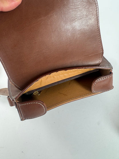Sac Courreges vintage en cuir marron