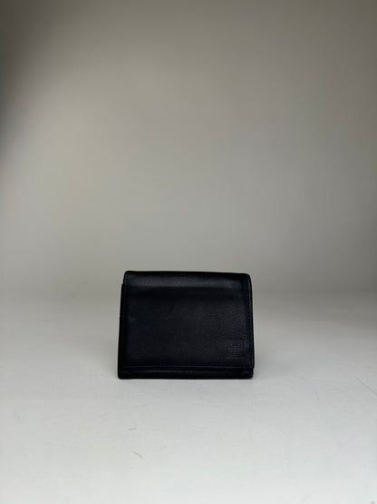 Vintage Givenchy 4G Logo Leather Bifold Wallet Navy