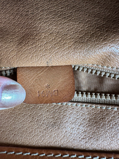 Vintage Celine Monogram Canvas Shoulder Bag Beige Brown