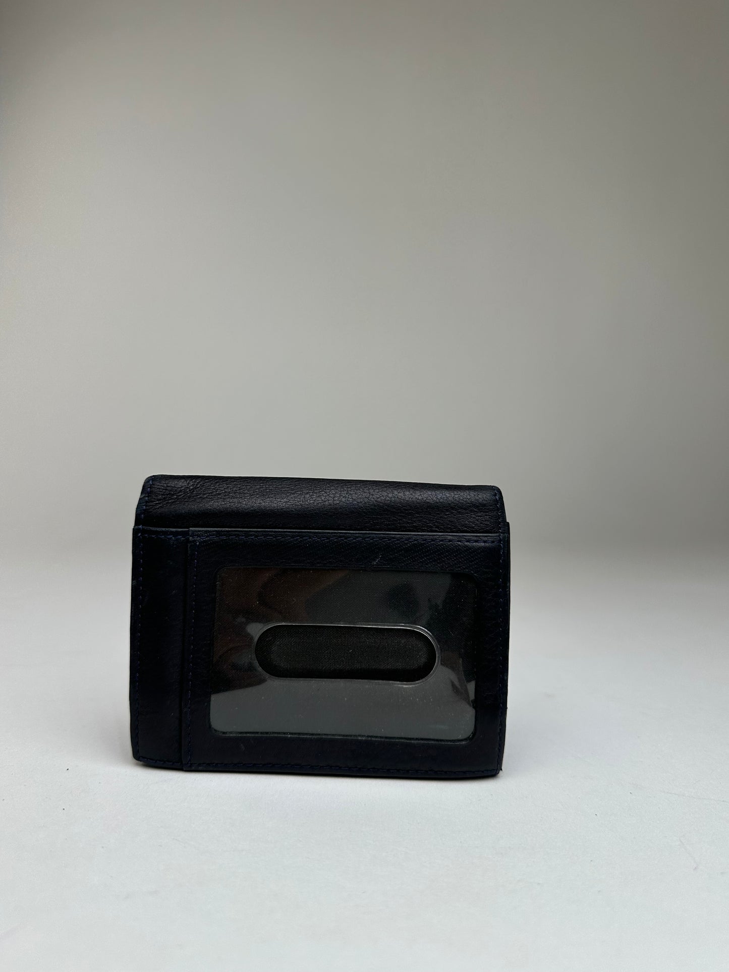 Vintage Givenchy 4G Logo Leather Bifold Wallet Navy