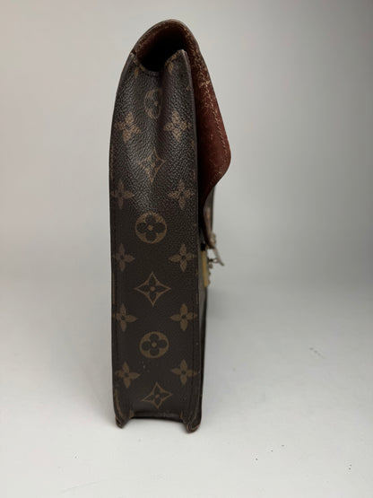 Vintage Louis Vuitton monogram leather clutch