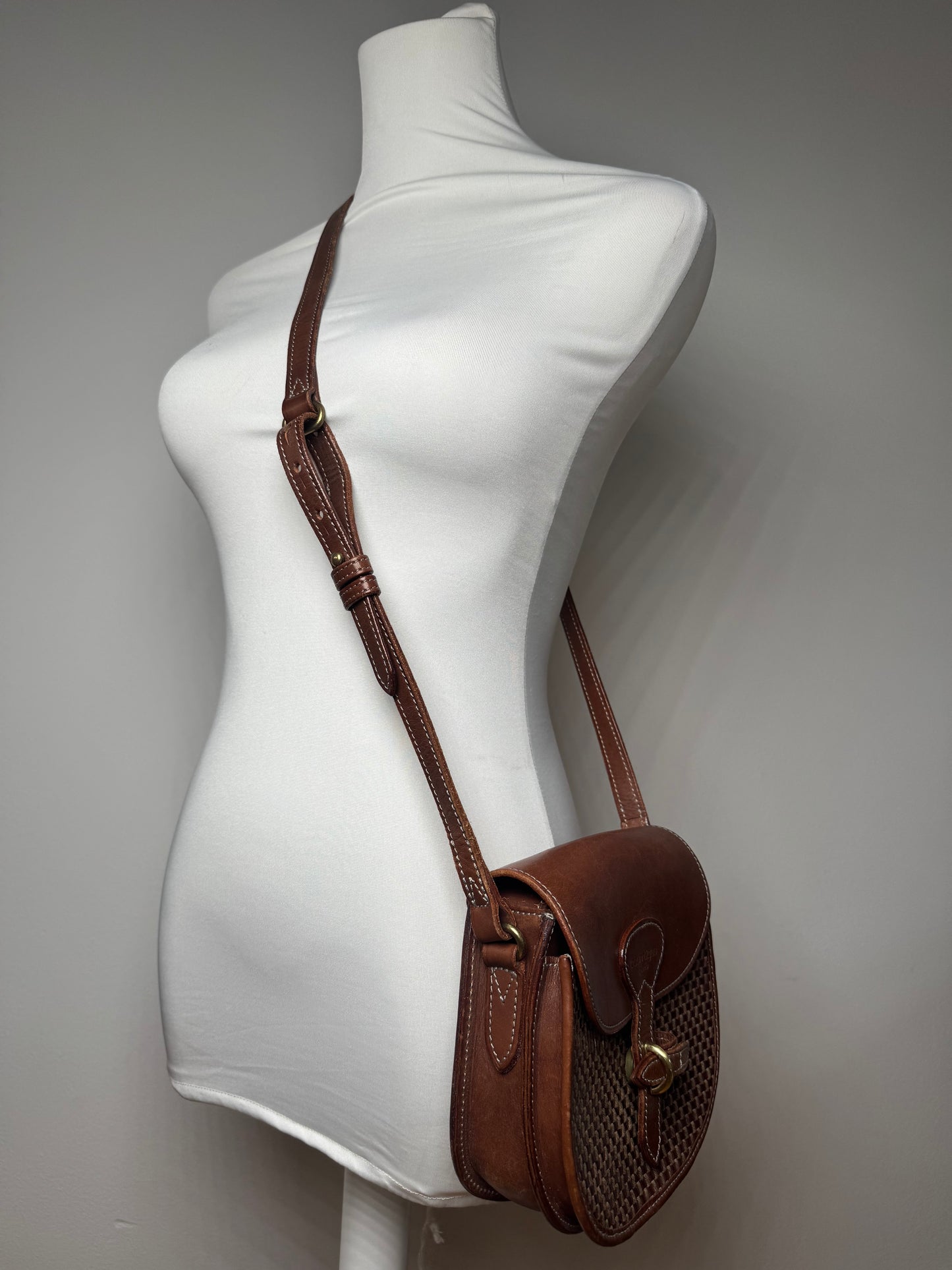 Sac Courreges vintage en cuir marron
