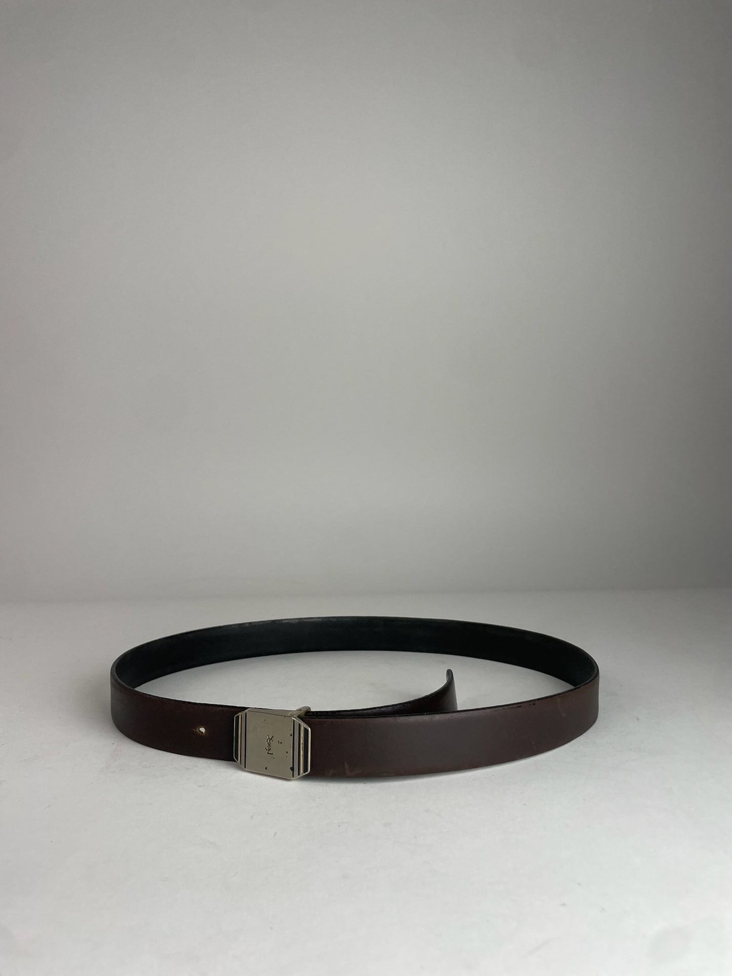Vintage Yves Saint Laurent Leather Belt Brown