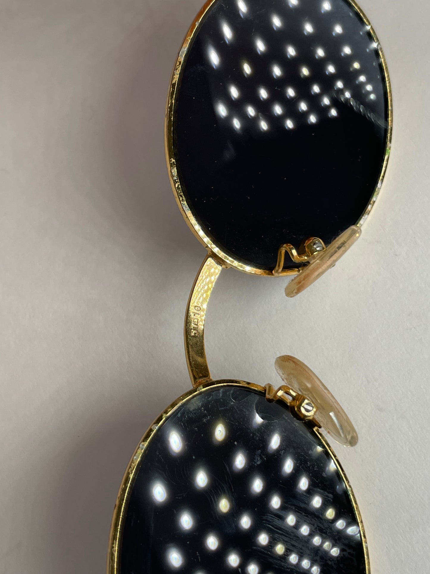 Vintage Fendi Roma Sunglasses Gold Black