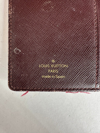 Vintage Louis Vuitton Denim Leather Card Holder / Oraganizer Purple Beige