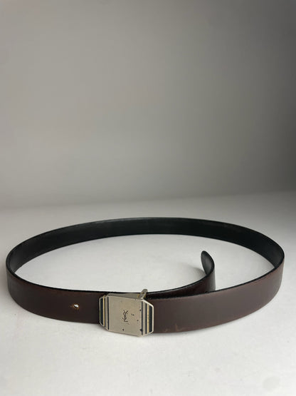 Vintage Yves Saint Laurent Leather Belt Brown
