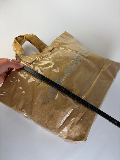 Vintage Comme des Garçons PVC Paper Tote Bag Late 2010s Beige