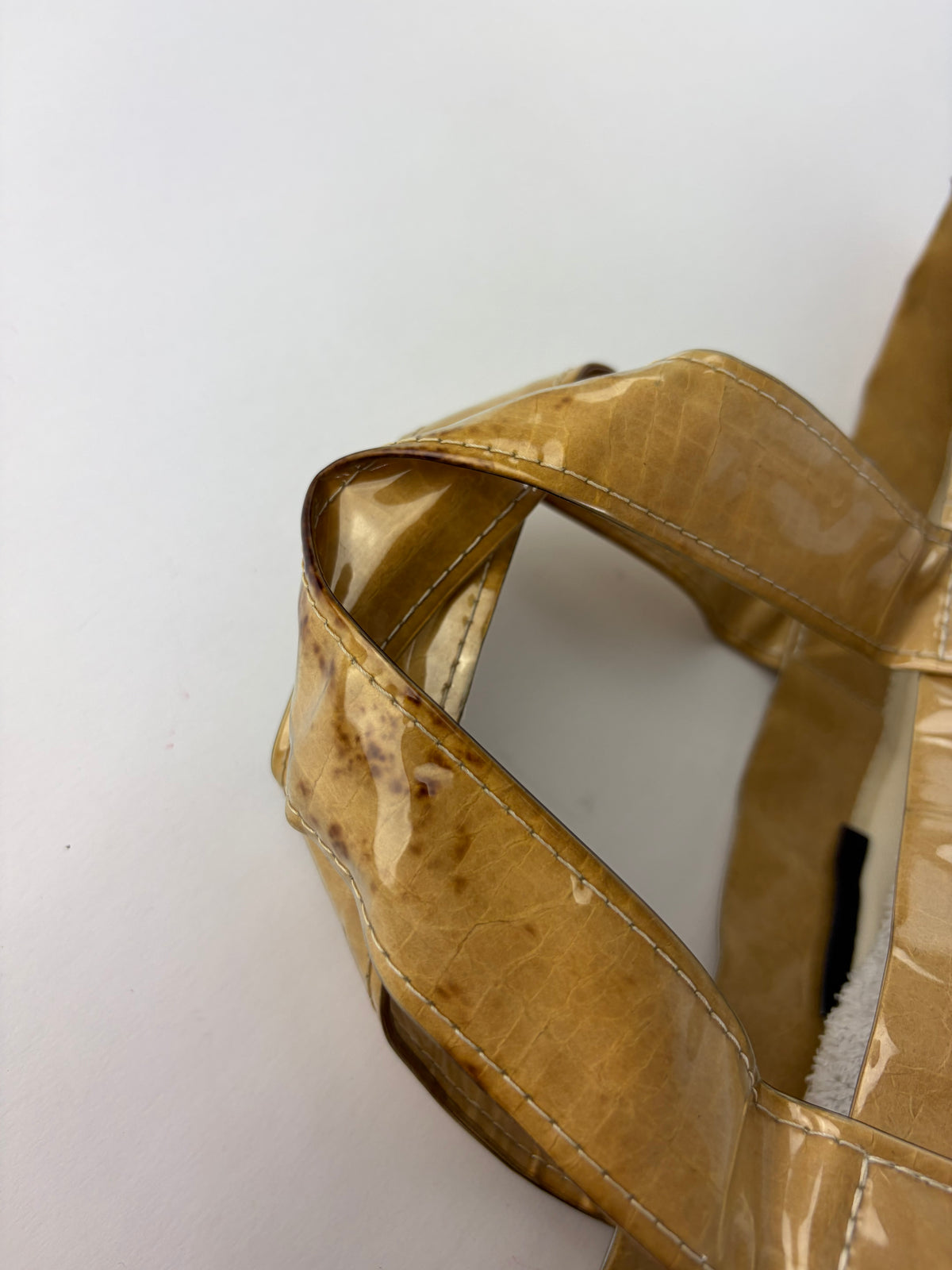 Vintage Comme des Garçons PVC Paper Tote Bag Late 2010s Beige