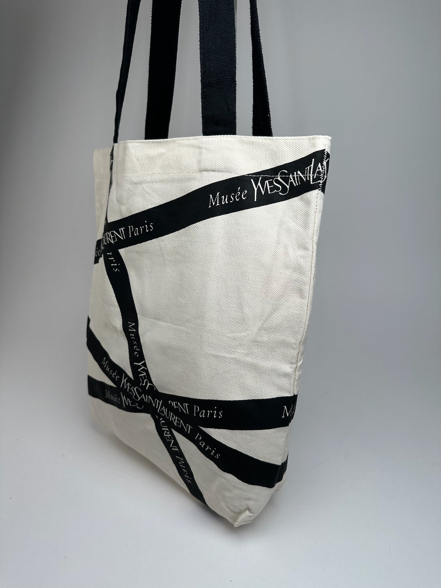 Vintage Yves Saint Laurent Shopper black white