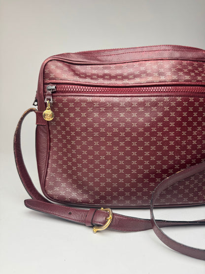 Sac vintage en cuir monogramme Céline Triomphe violet