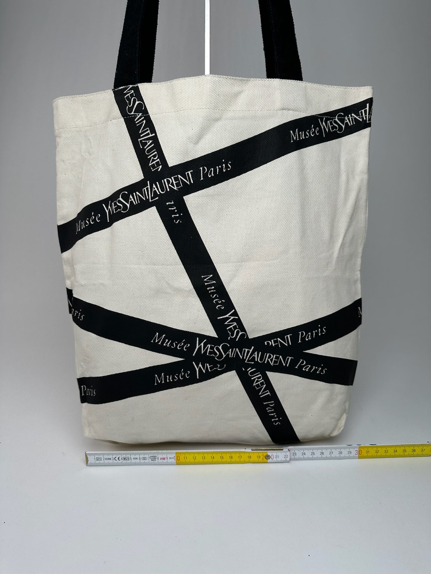 Vintage Yves Saint Laurent Shopper black white