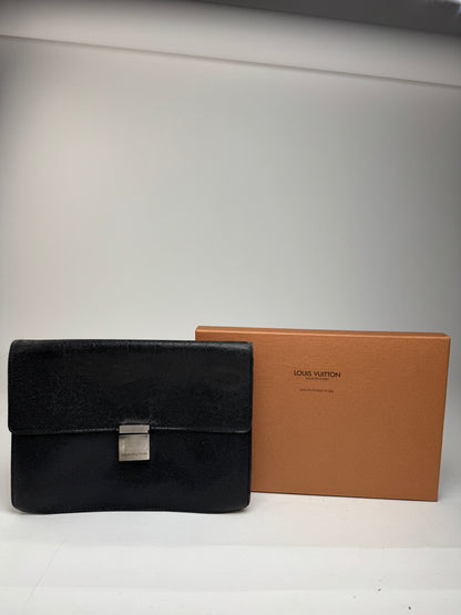 Vintage Louis Vuitton Taiga Leather Clutch Green