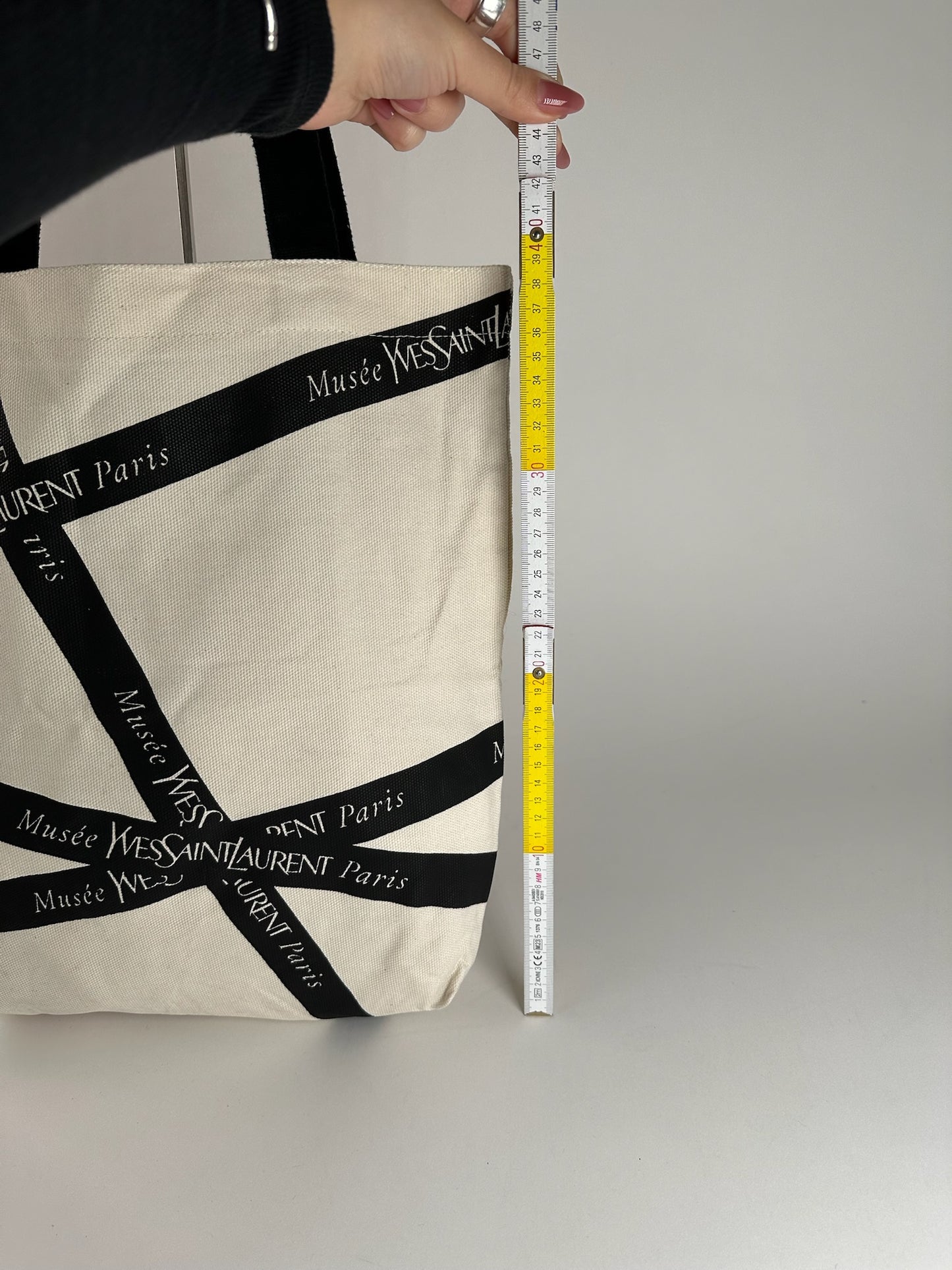 Vintage Yves Saint Laurent Shopper black white