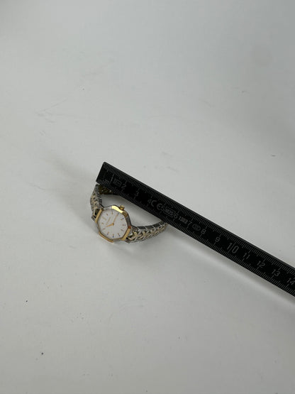 Vintage Yves Saint Laurent Two-Tone Ladies Watch White Dial