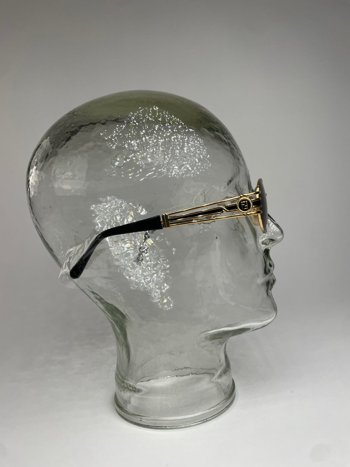 Vintage Fendi Roma Sunglasses Gold Black