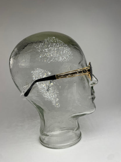 Vintage Fendi Roma Sunglasses Gold Black