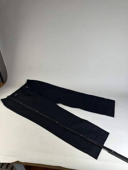 Vintage Dior Men's Logo Polyester Pants Navy Gold M