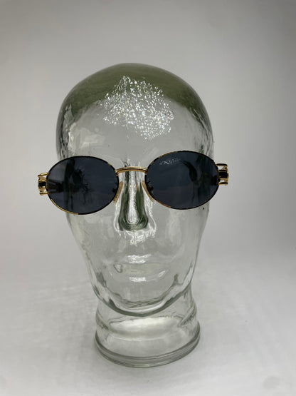 Vintage Fendi Roma Sunglasses Gold Black