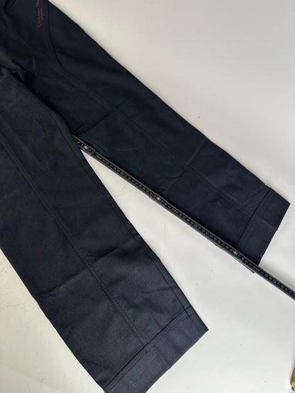 Vintage Dior Men's Logo Polyester Pants Navy Gold M