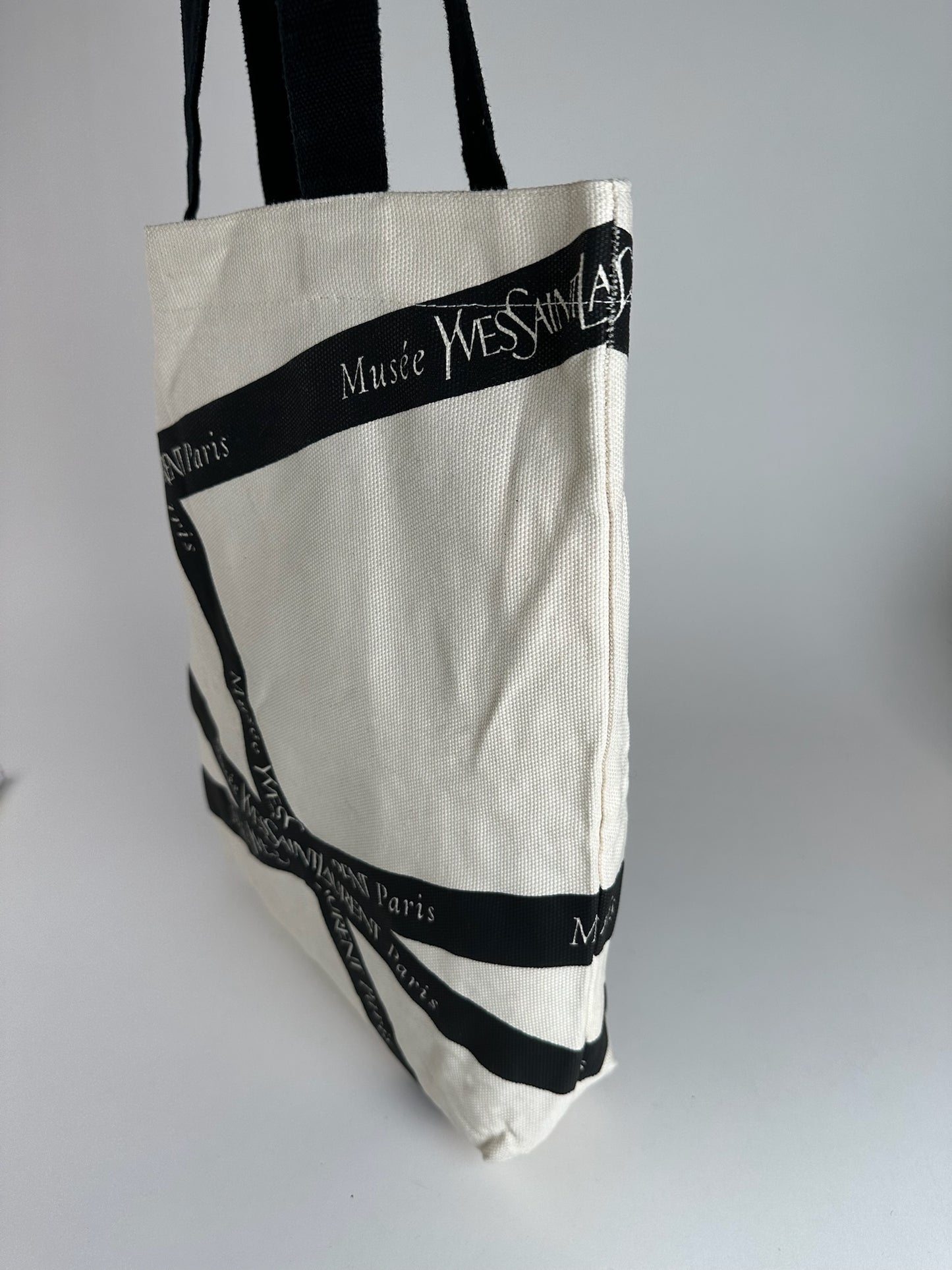 Vintage Yves Saint Laurent Shopper black white