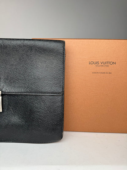 Vintage Louis Vuitton Taiga Leather Clutch Green