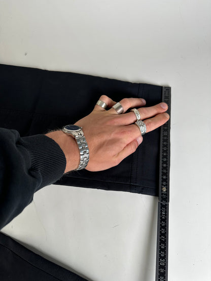 Vintage Dior Men's Logo Polyester Pants Navy Gold M