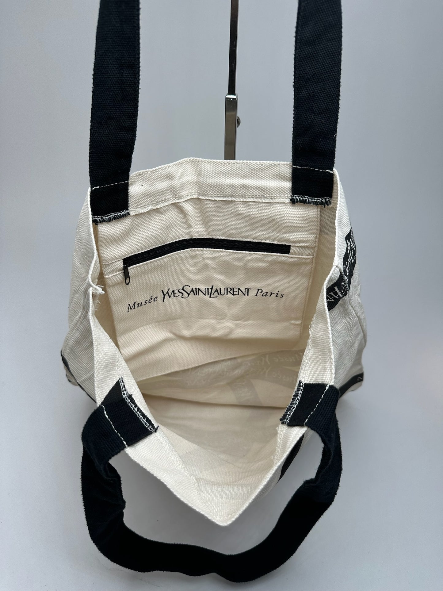 Vintage Yves Saint Laurent Shopper black white