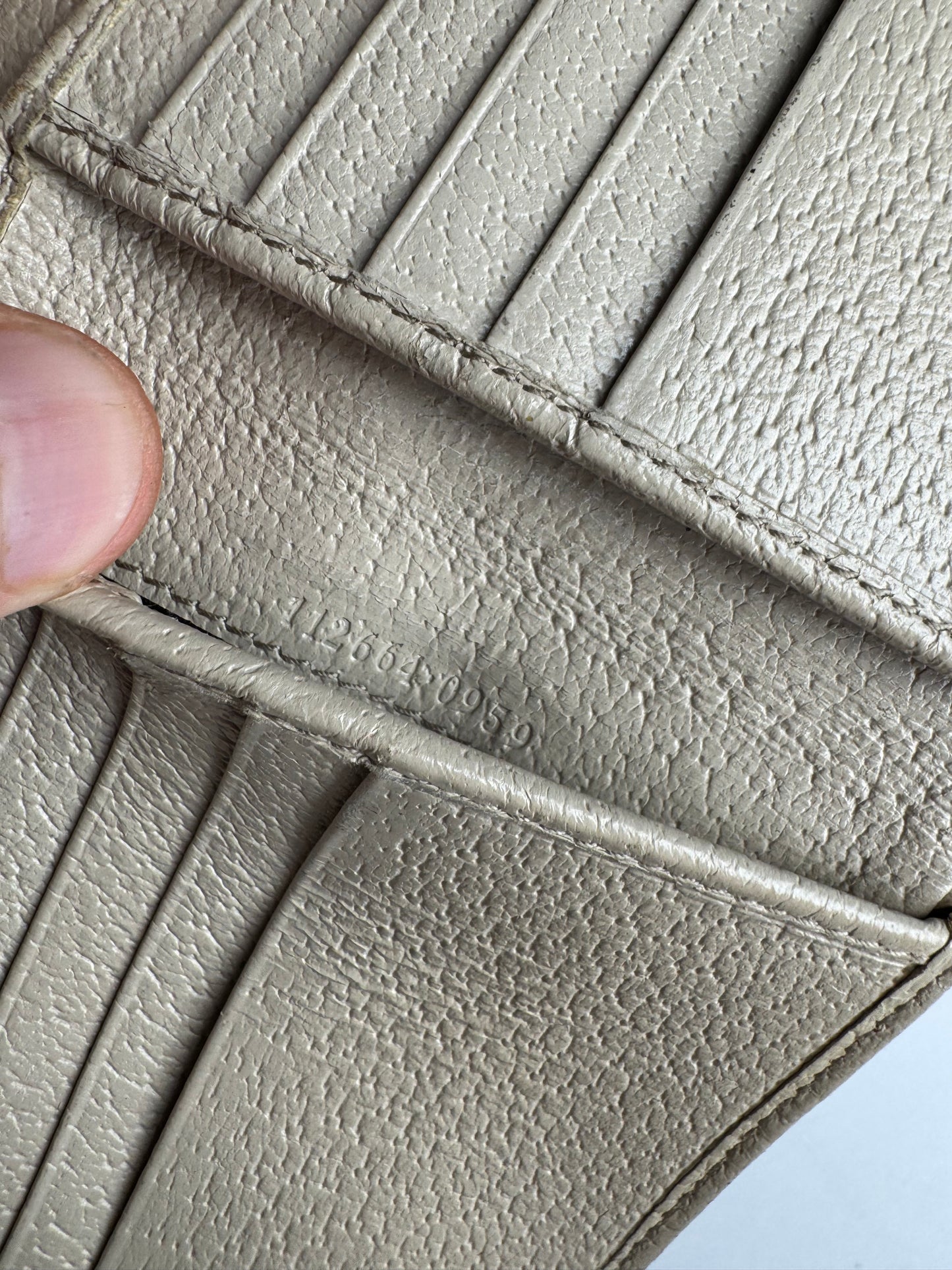 Vintage Gucci Leather Canvas Monogram Wallet Brown white