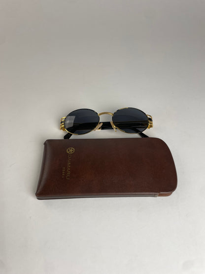 Vintage Fendi Roma Sunglasses Gold Black