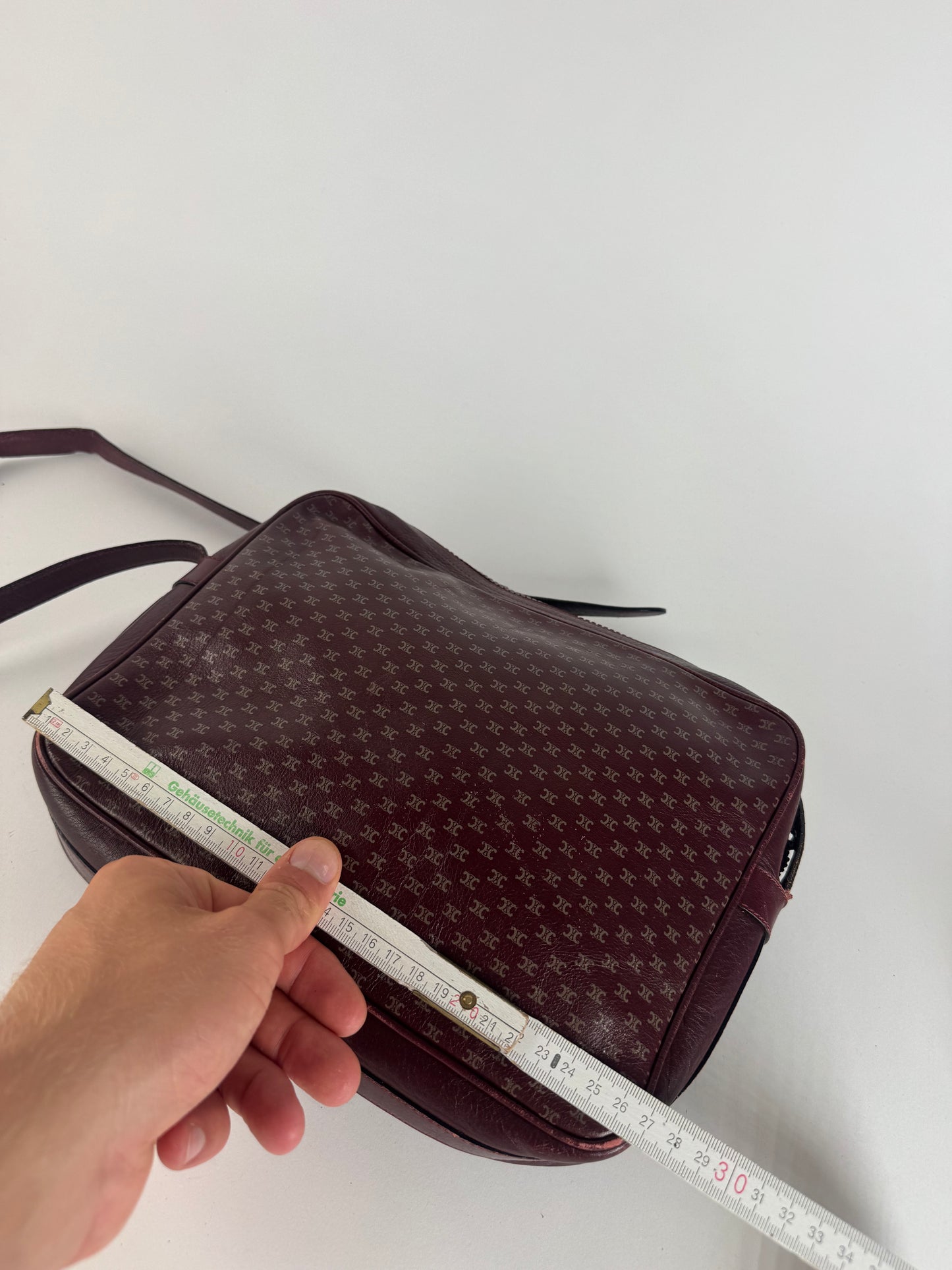 Sac vintage en cuir monogramme Céline Triomphe violet